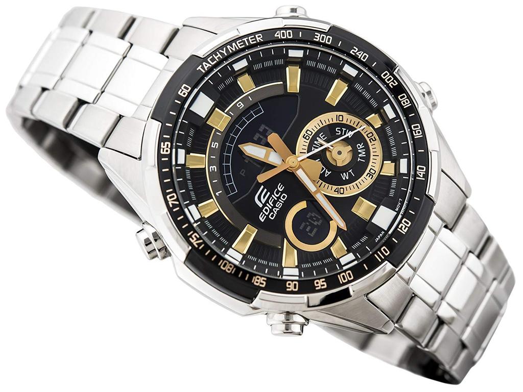 Casio EDIFICE ERA-600D-1A9V Черно-золотые часы