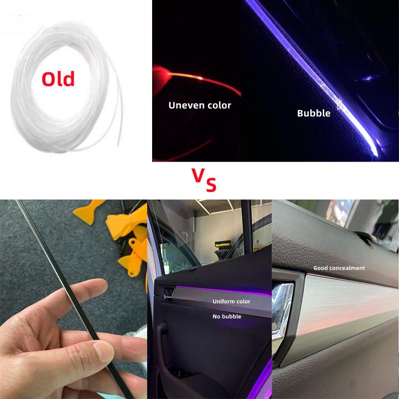 Акриловое оптоволоконное освещение RGB окружающее освещение Звуковое управление с 12 В прикуривателем Авто Интерьер Декоративная атмосфера