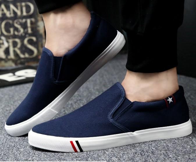 Новая корейская версия весенних ленивых туфель, повседневные однотонные мужские и женские туфли для сноуборда с одной педалью, парусиновые туфли, дезодорирующая спортивная обувь