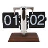 Flip Desk Clock Vintage Large Number 24 Hours Auto Flip Down Mechanical Clock for Home Living Room