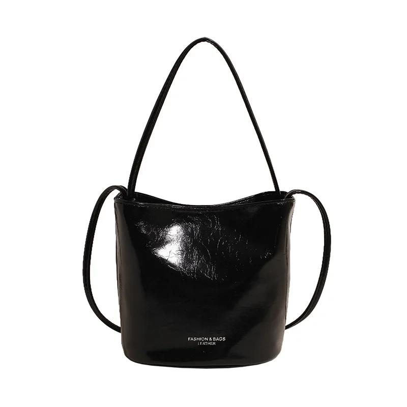 Универсальная женская сумка-мессенджер, элегантная сумка-ведро, высококачественная портативная сумка, популярная красная сумка