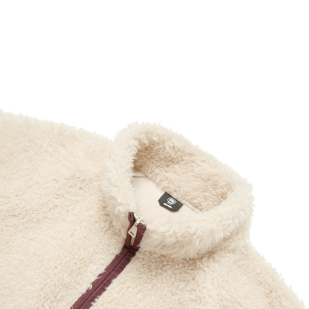 Li-Ning Вязаная флисовая куртка из овечьей шерсти с вышитыми буквами, мужская верхняя одежда, цвет гравийно-серый AFDT885-1