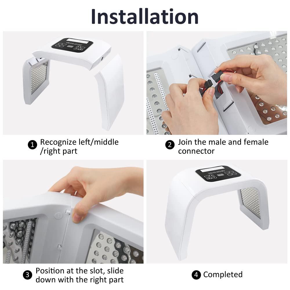 Светодиодная светотерапия, высококачественные инструменты для лица, аппарат для ухода за кожей, 7-цветное светодиодное СПА-оборудование для лица, многофункциональный аппарат для красоты тела