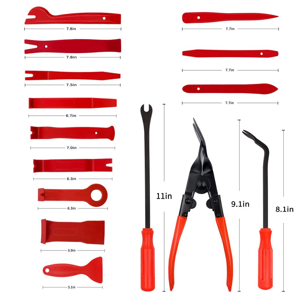 Wetado Automotive Interior Removal 200 Pieces Automotive Interior Removal Tool Plastic Panel Fastener Removal Removal Tool Clip Removal Tool Set Tool,