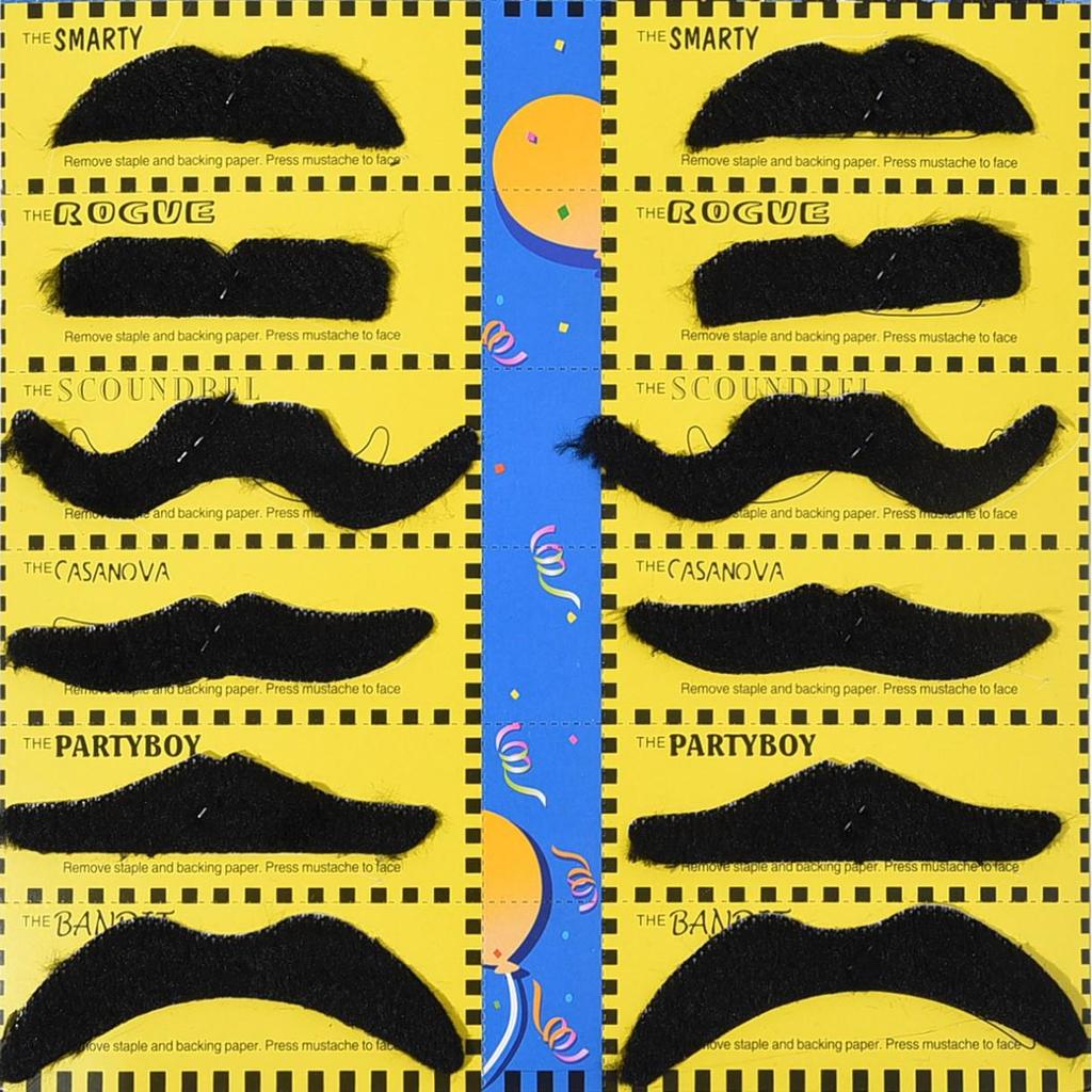 Colorful Self-Adhesive Fake Beard for Festivals - Multiple Styles Available