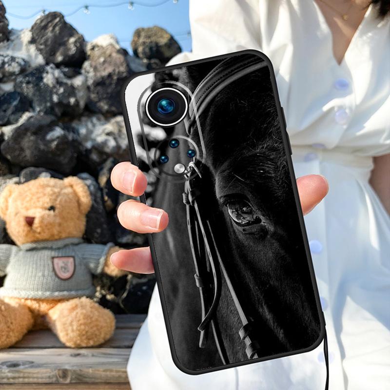 Черный Белый Лошадь Чехол Для Honor X9b X8b X8 X9 X6a X7a X8a X9a Honor Magic 6 5 Pro 50 70 90 Lite Задняя Крышка