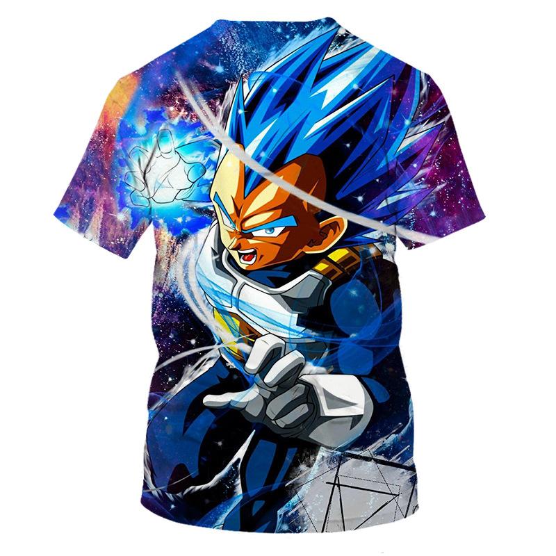 Мужская повседневная футболка с коротким рукавом Dragon Ball Super, с принтом Супер Сайян Веджета