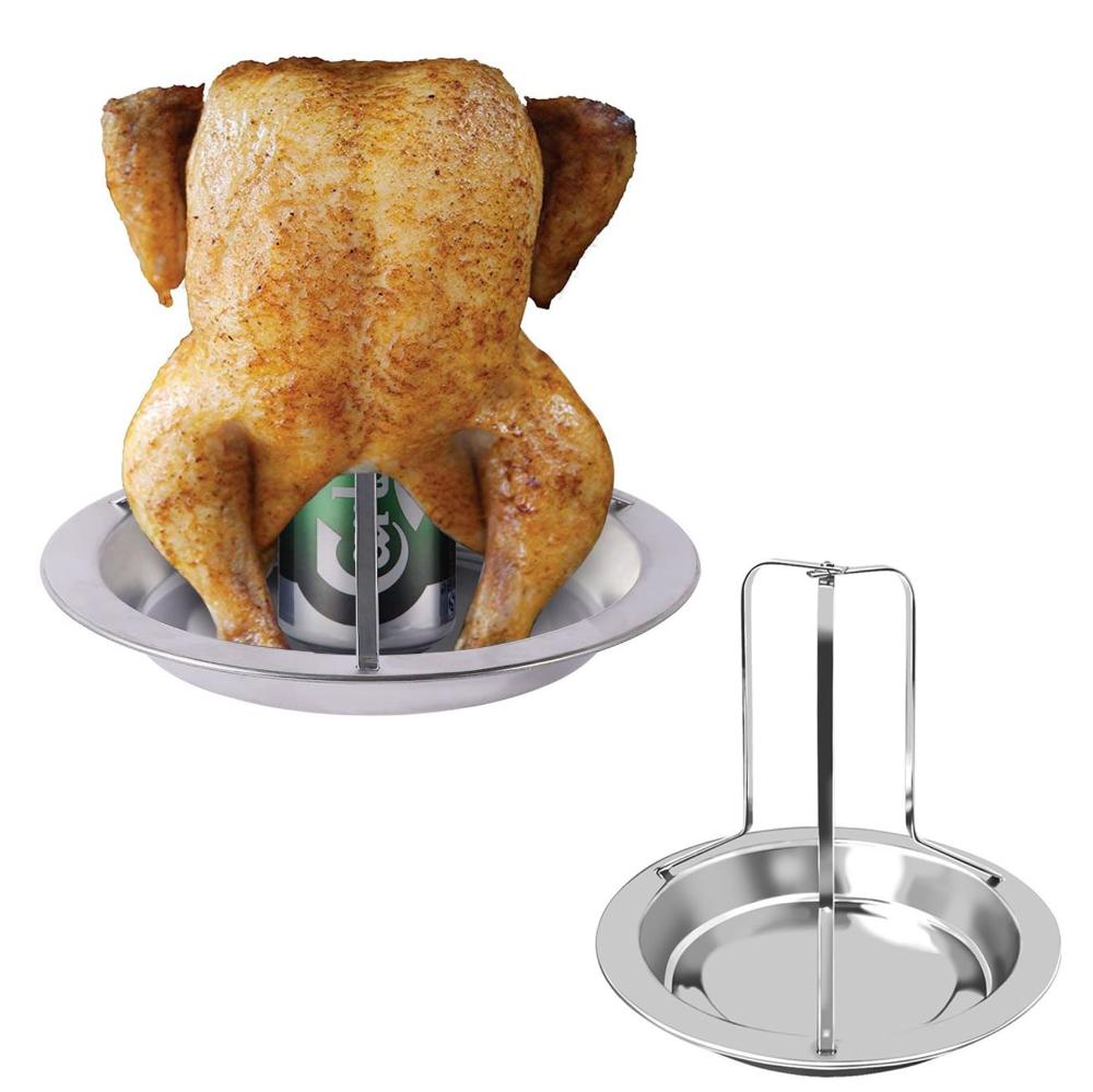 Chicken Roaster Canister Beer Chicken Vegetables Roasting Pan Roaster Rack Chicken Holder BBQ Tool