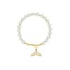 Real Gold Electroplated Opal Fish Tail Pendant Bracelet, Korean Bracelet Temperament Bracelet, Opal Bracelet, Female Does Not Fade