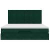 Ottoman Bed with Mattress Dark Green 180x200 cm Velvet