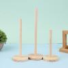 1Pc Easy To Assemble Wooden Paper Towel Holder For Kitchen, Living Room, And Bedroom - Vertical Tissue Rack For Home Decoration