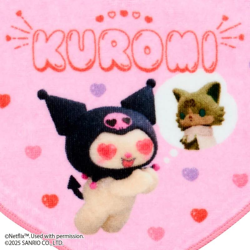 Sanrio Netflix MY MELODY & KUROMI KUROMI Полотенце в форме сердца Япония НОВЫЙ