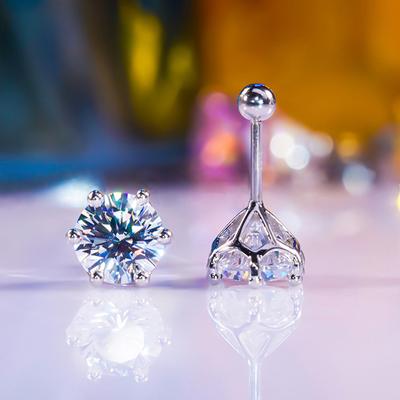 Настоящие серьги-гвоздики с муассанитом 2 карата 8 мм для женщин, серьги-гвоздики с винтовой резьбой, стерлинговое серебро 925 пробы, ювелирные изделия, прошедшие тест на бриллианты