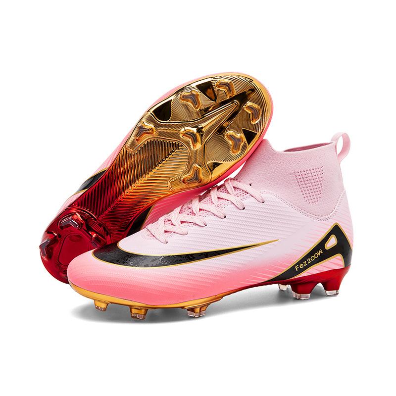 New Gold-plated Sole Long-nail Football Shoes Grass Broken Nails Glue Nails Football Shoes Outdoor Sports Non-slip