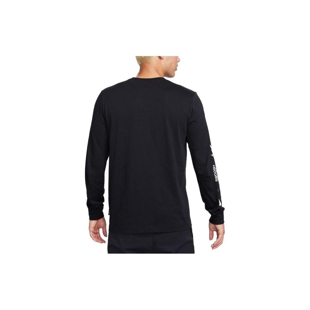 Nike Спортивная футболка с длинным рукавом Swoosh от Nike Черная FJ1120-010