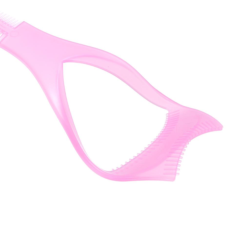 Crystal Color Random Applicator Tool 3-In-1 Eyelash Comb Template Mascara Shield Make Up Brush