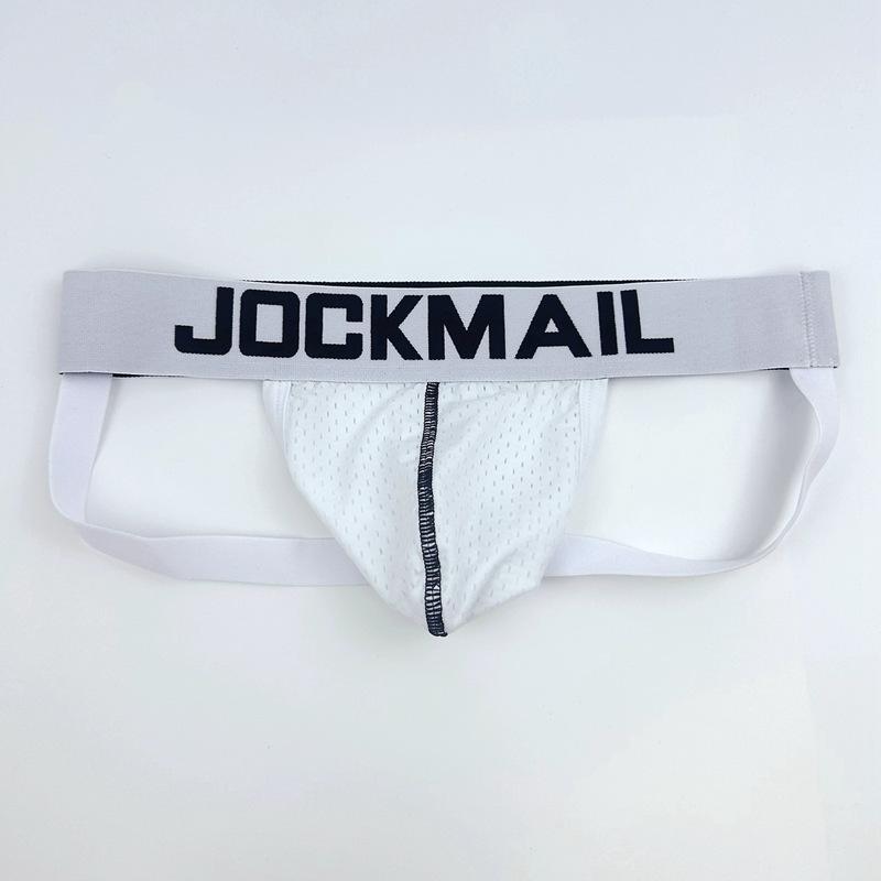 Бандажи JOCKMAIL, модные мужские стринги с низкой талией, нижнее белье, сетчатые дышащие сексуальные бандажи Halo, спортивные повседневные мужские трусы-стринги