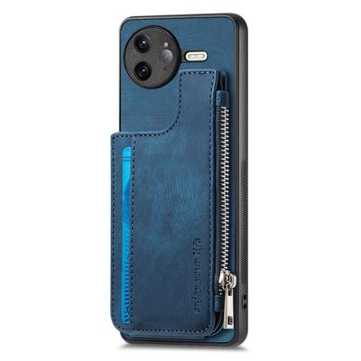 Чехол для Xiaomi Poco F7 Ultra 5G/Xiaomi Redmi K80 Pro 5G с застежкой-молнией, держателем для карт, подставкой, из кожи+ПК+ТПУ, чехол для телефона