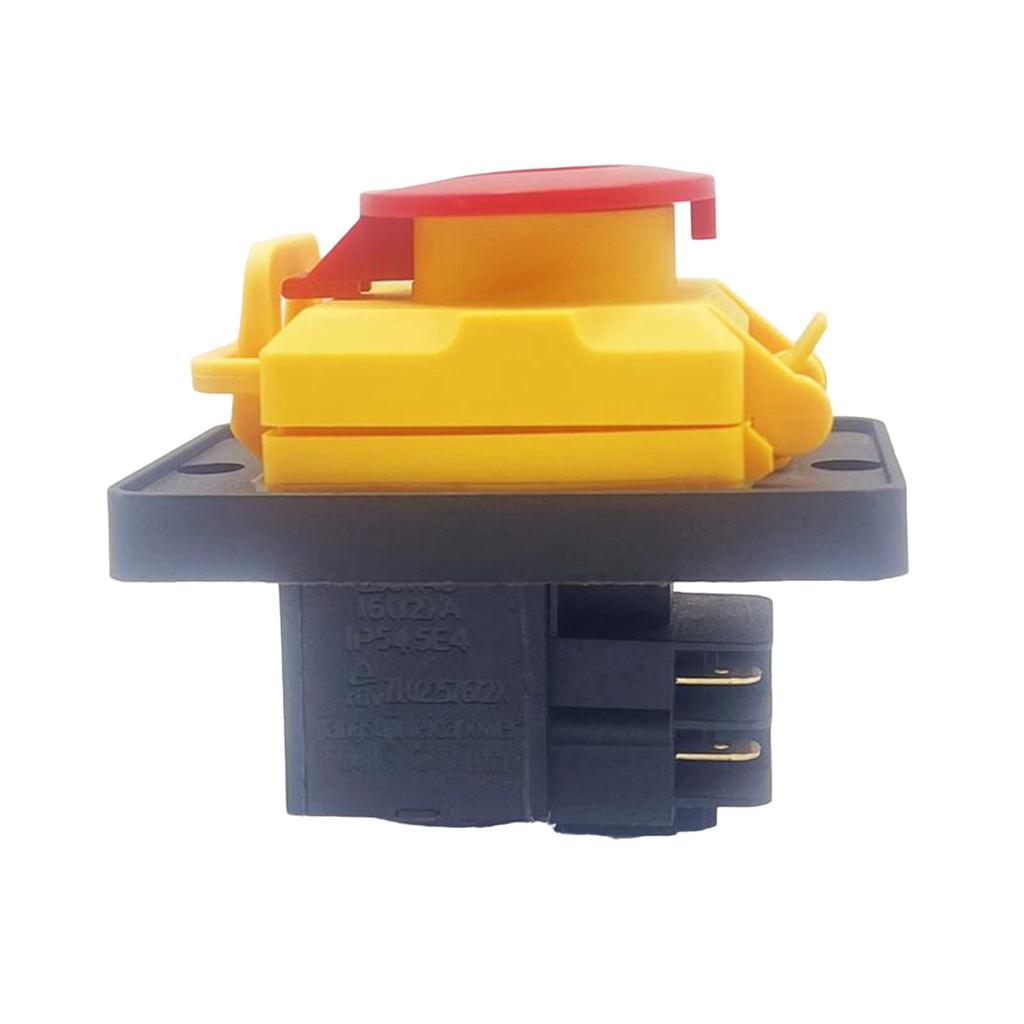 Waterproof Industrial Push Button 4 Pin 16A 250V Electromagnetic Start Button Waterproof Pushbutton Switches for DIY