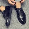 Fashion New Arrival Luxury Italian Brand Men Leather Flats Men British Brogue Dress Shoes Formal Business Oxfords Shoes for Men