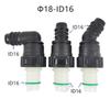 18mm ID16 Automotive Fuel Line Hose Bend Double-Sided Male Female Matching Combination Large Size Plastic Quick Connector