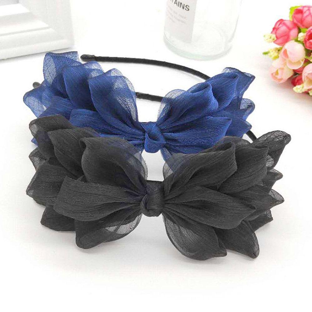 Shining Ribbon Big Bow Head Band Hair Hoop Hair Accessories Hair Band