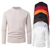 Men'S New Semi-Turtleneck Integrated Fleece Sweater Knitted Sweater Fashionable Fleece Sweater Bottoming Shirt Men'S