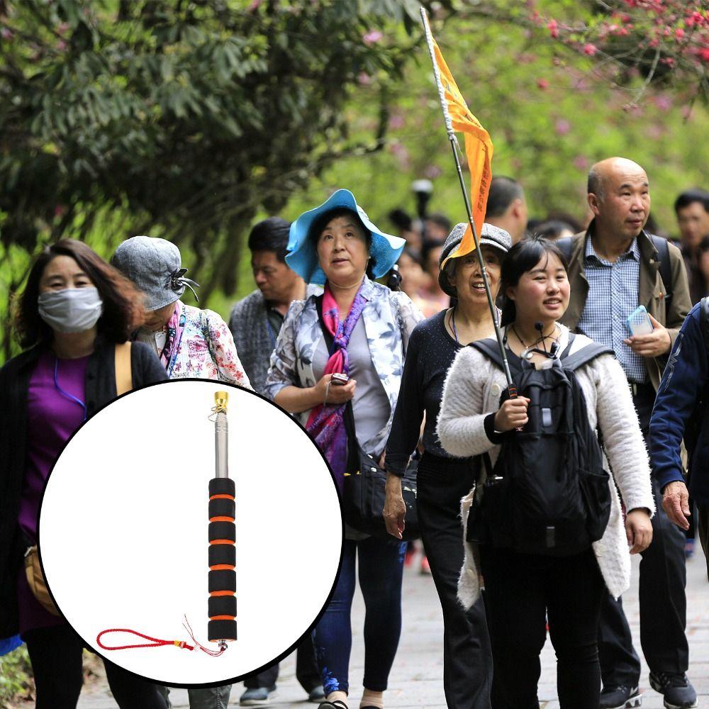 1.6/2/2.5/3M Handheld Flag Pole Telescopic Flag Pole Tour Guide Flagpole Teachers Pointer
