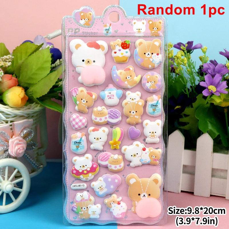 3D Cute Animal Butt Stickers Plush Pinched Happy Buttocks Sticker Stress Ease Puffy Sticker For Diy Scrapbook Phone Case Decal