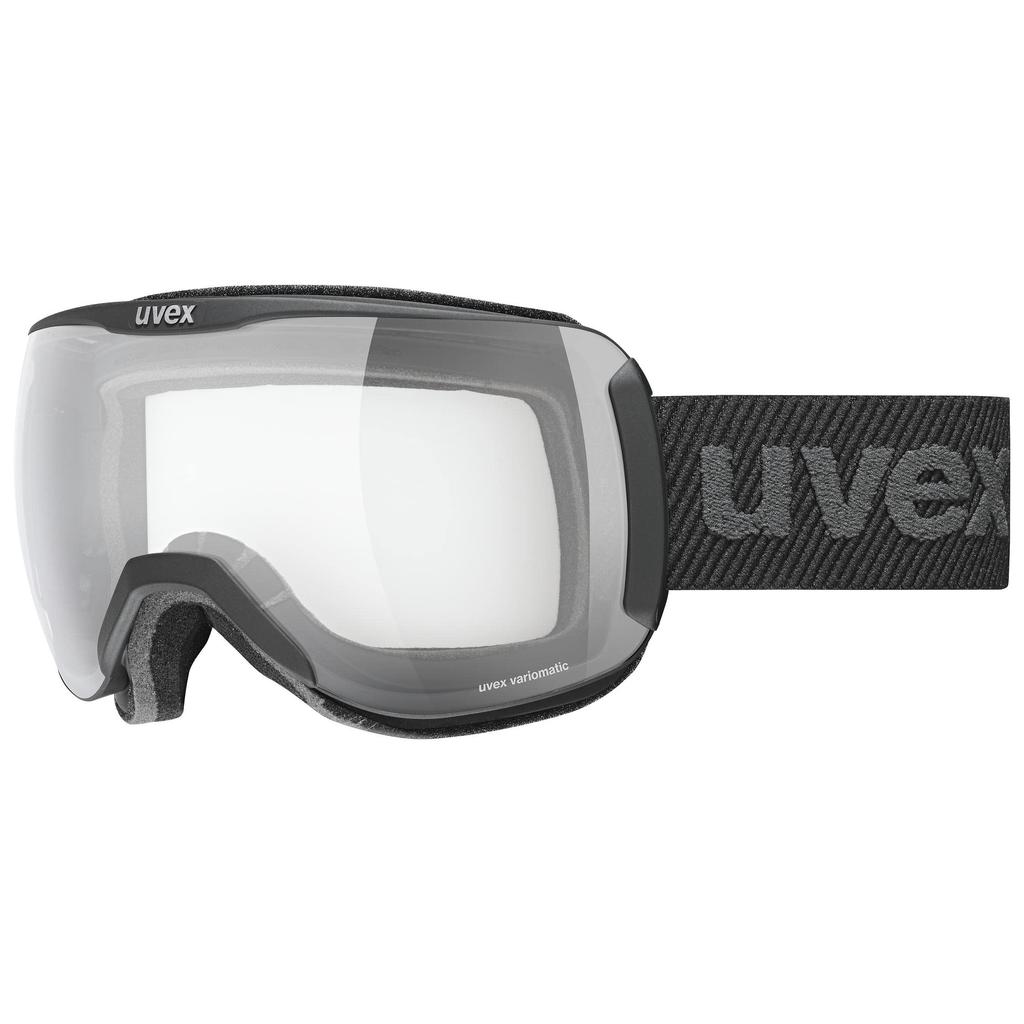 Uvex 2100 VPX Downhill Ski and Snowboard Glasses Asian Black Free Size Goggles, Unisex, Polarized, Photochromic, Compatible, Fit, Matte,