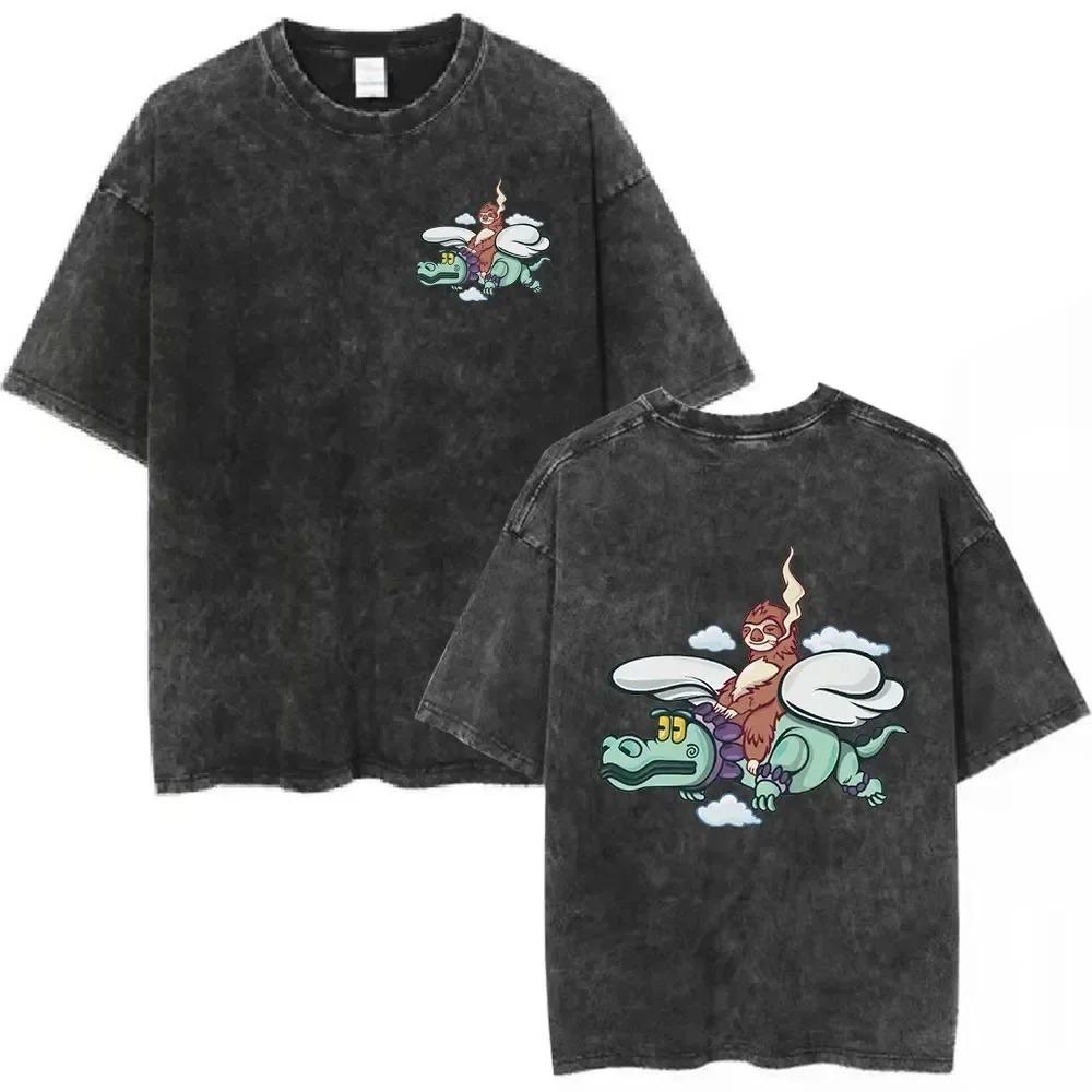 Natanael Cano Nata Montana Vintage Washed T Shirts Amor Tumbado Short Sleeve T-shirt Men Cotton Comfort T-shirts