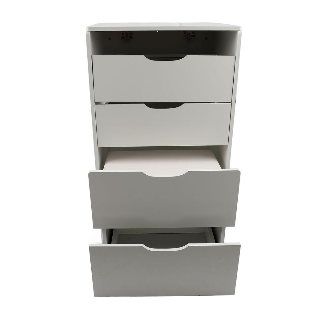 Vanity Desk with Flip Top Mirror Light Makeup Table with Drawers Stool Storage Small Dressing Table 