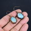 Larimar Earrings, Copper Electroformed Jewelry, Gemstone Earrings, Gift For Her Handmade Dainty Jewelry