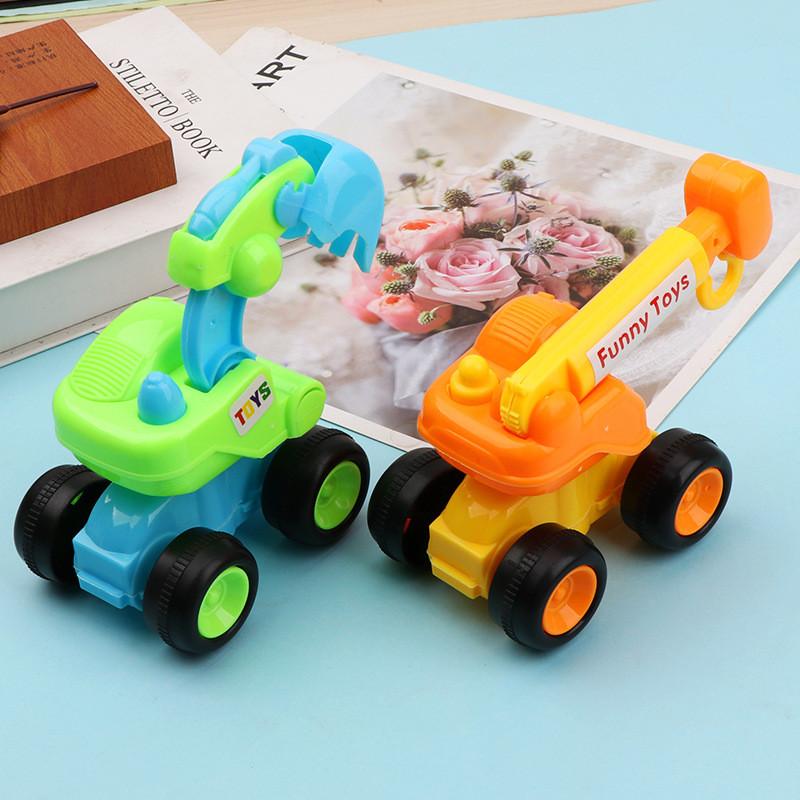 Engineering Vehicle Toy Set With Sliding Function For Boys And Girls