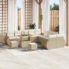 VidaXL 13-piece Garden Sofa Set Beige Polyrattan, Al Fresco Garden Sofa, Durable Outdoor Furniture, Decor 3361936