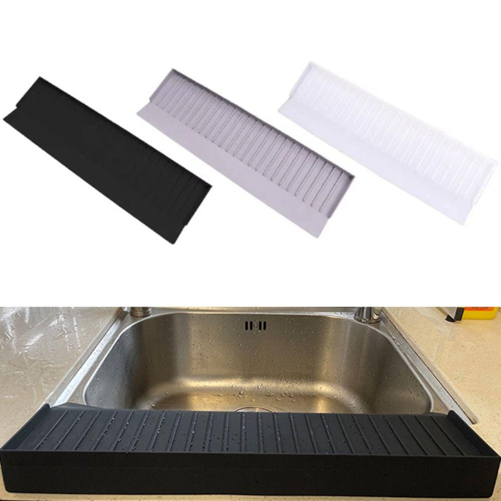 Силиконовый Водоотбойник для Кухонной Раковины, Защита от Брызг, Сливной, Отрезаемый Защитный Бортик Раковины, Защита Края Раковины от Брызг на Столешницу