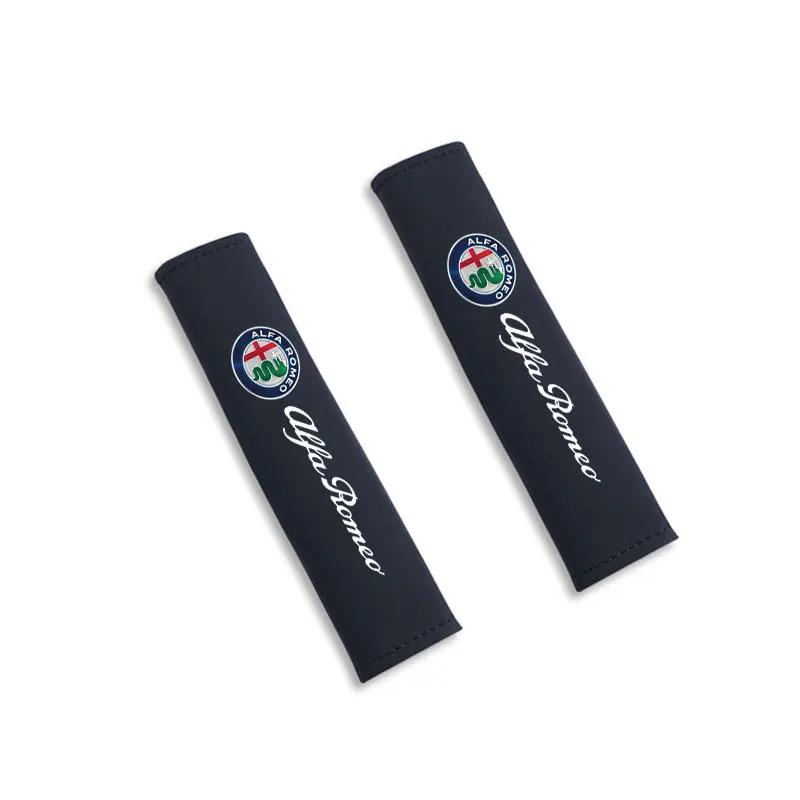 Car Stickers For Alfa Romeo Car Seat Belt Shoulder Pad Comfort Safety Belt Protective Cover For Alfa Romeo giulietta 159 mito gi