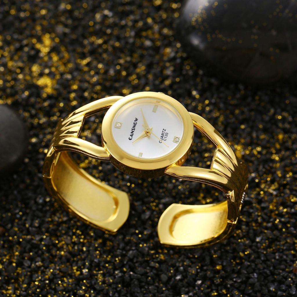 Новые роскошные модные женские кварцевые часы с круглым циферблатом и стразами, элегантные женские часы, женские наручные часы с золотым браслетом