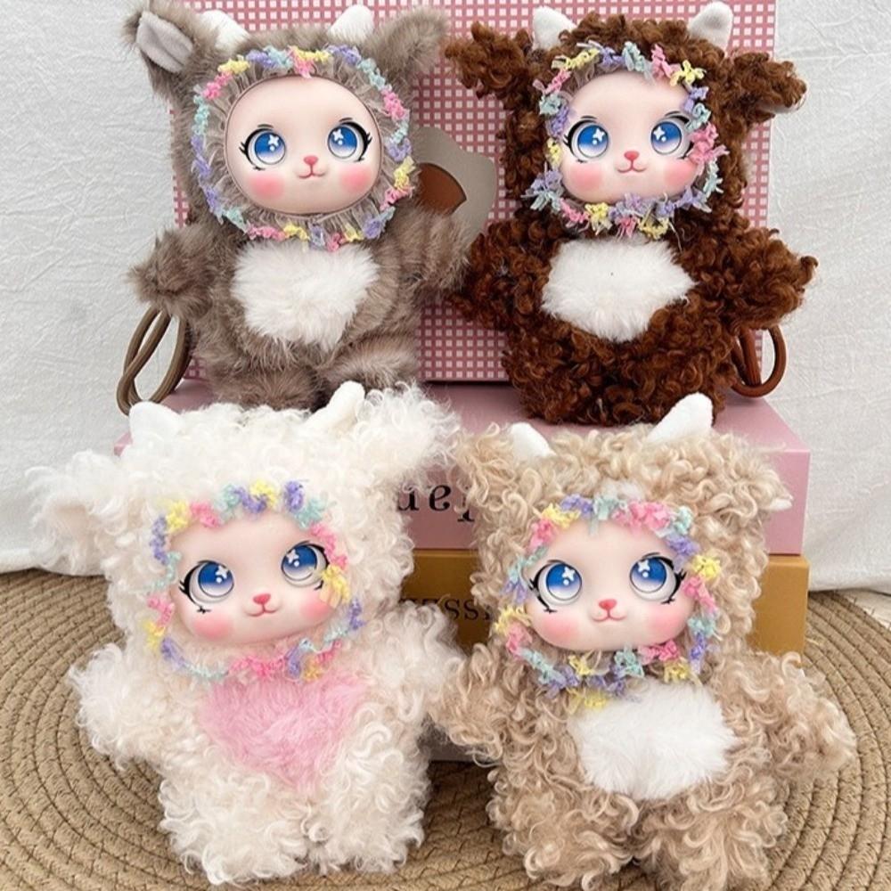 Sparkling Big Eyes Rabbit Plush Keychain Soft Vinyl Face Bunny Doll Pendant Backpack Decor