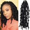 African Black Braided Hair Crochet Braided Ponytails Heat Resistant Synthetic Fiber Hair Extensions Black Brown Suitable for Ladies