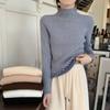 High Collar Elegant Knitwear Casual Tops Autumn Winter New Base Vintage Slim Pullover Sweater Plush Thickened Long Sleeve Tops Women