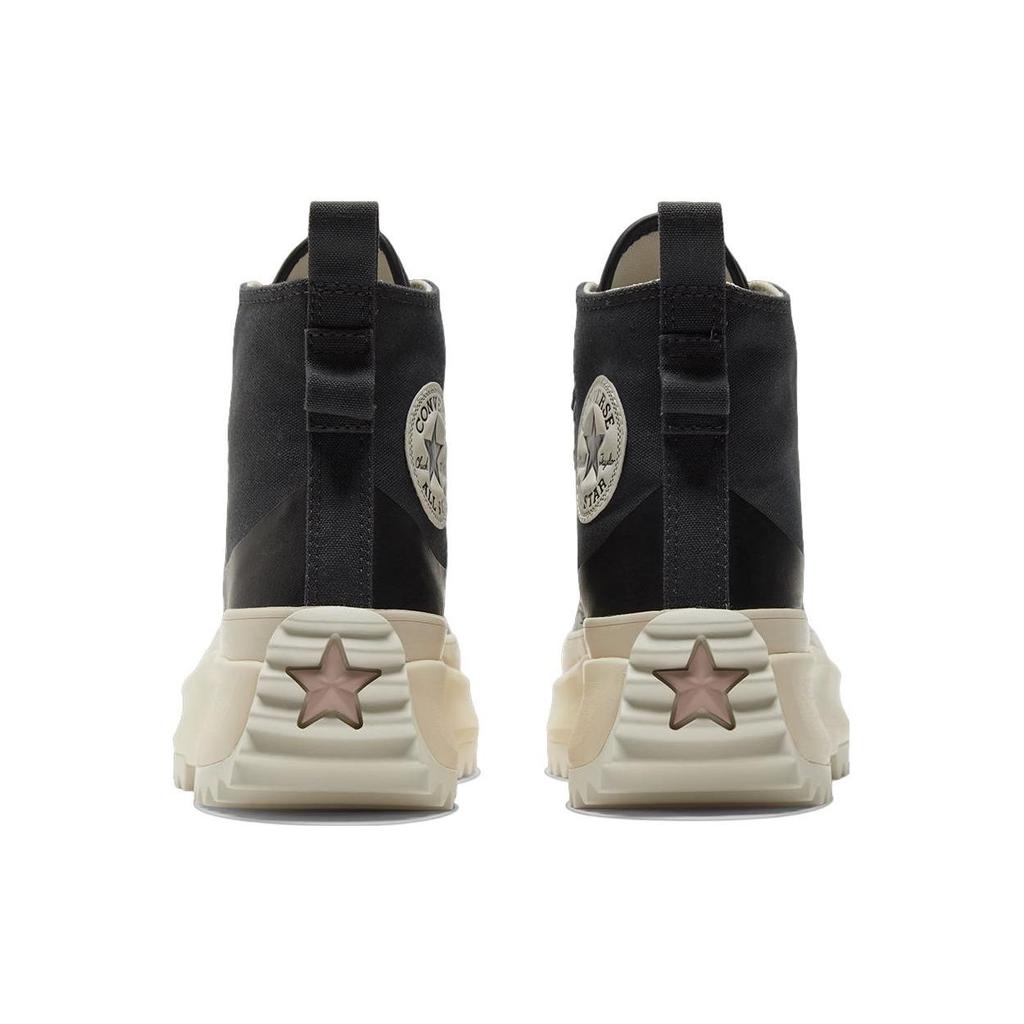 Converse Run Star Hike Trendy Versatile High-Top Canvas Shoes Unisex Sneakers Black Gray A04261C