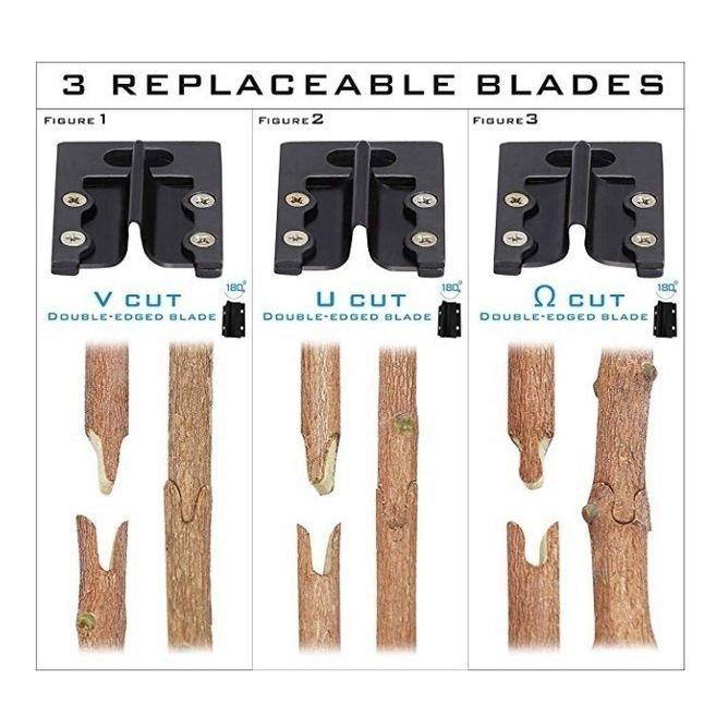 Ножницы для прививки, ножницы для вакцинации фруктовых деревьев, многофункциональный резак для бутонов, садовые инструменты с 3 лезвиями