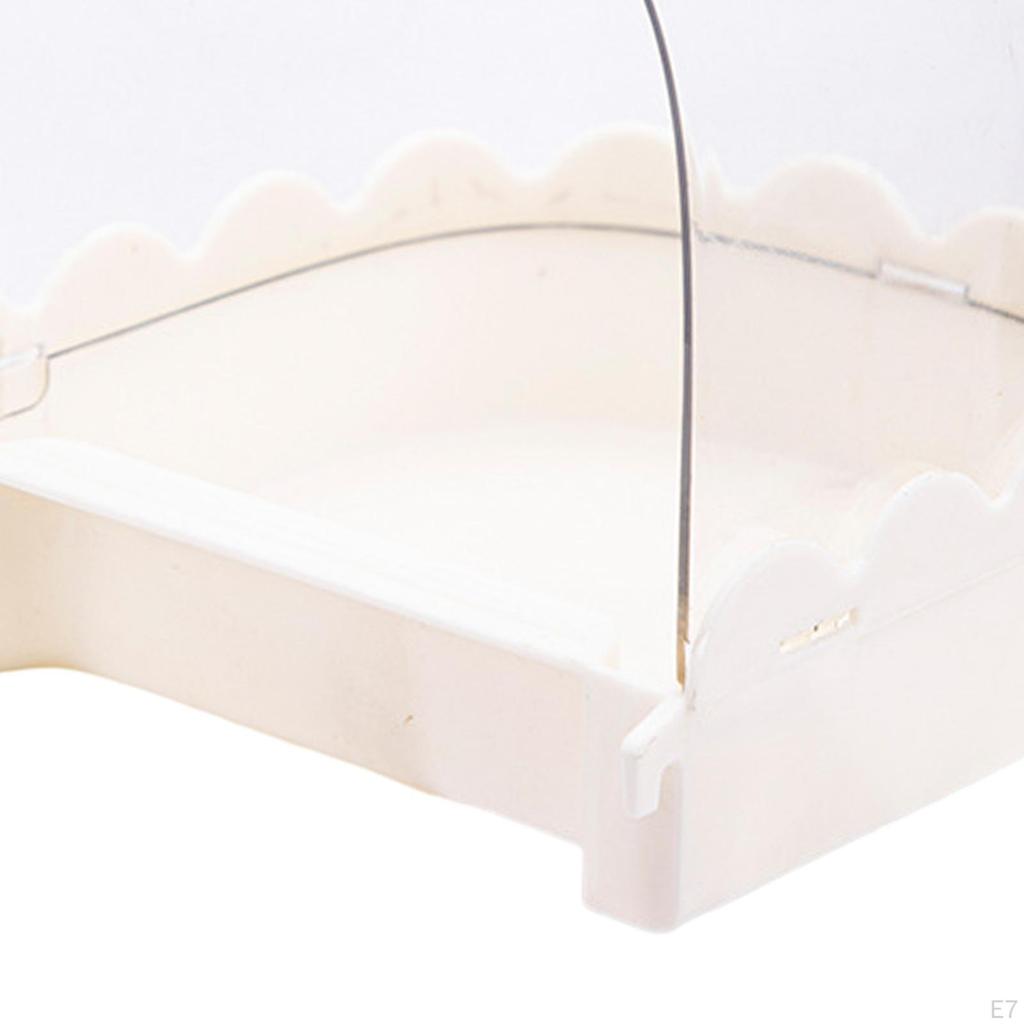 Bird Bath Bathtub Hanging Food Tray Shower Caged Parrot Bathing Tub for Budgerigar Finch