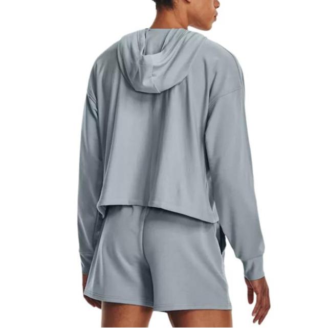 Under Armour Rival Solid Logo Loose Long Sleeve Hoodie Women Hoodie Harbor-Blue 1376992-465