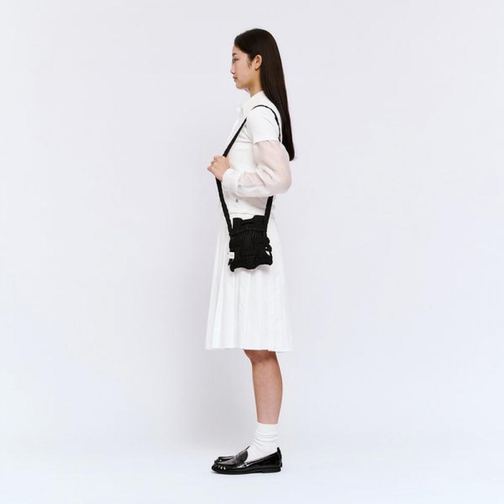 Pleatsmama Mini Glitter Black Crossbow Bag