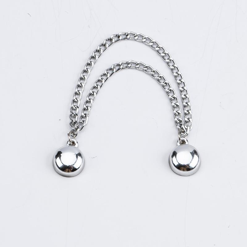 Многофункциональная магнитная клипса для одежды с цепочкой, металлическая клипса-пуговица, фиксатор для одежды, шарфа, манжет брючин, магнитная брошь-пин