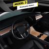 Наклейка на центральную панель управления для Tesla Model 3 2017-2020 гг., автомобильные аксессуары с текстурой под дерево, защитная внутренняя часть, модель Three