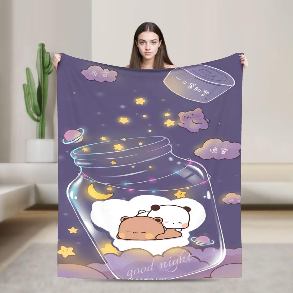 Bubu Dudu Blankets Super Soft Graphic Plush Throw Blanket For Kids Adult Home Decor Flannel Bedspread Bed Cover