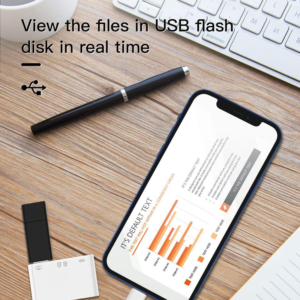 4 In 1 USB OTG Card Reader Compatible SD/TF Card Camera Memory For iPhone Samsung  Xiaomi Fast Charging Ios Type C Port